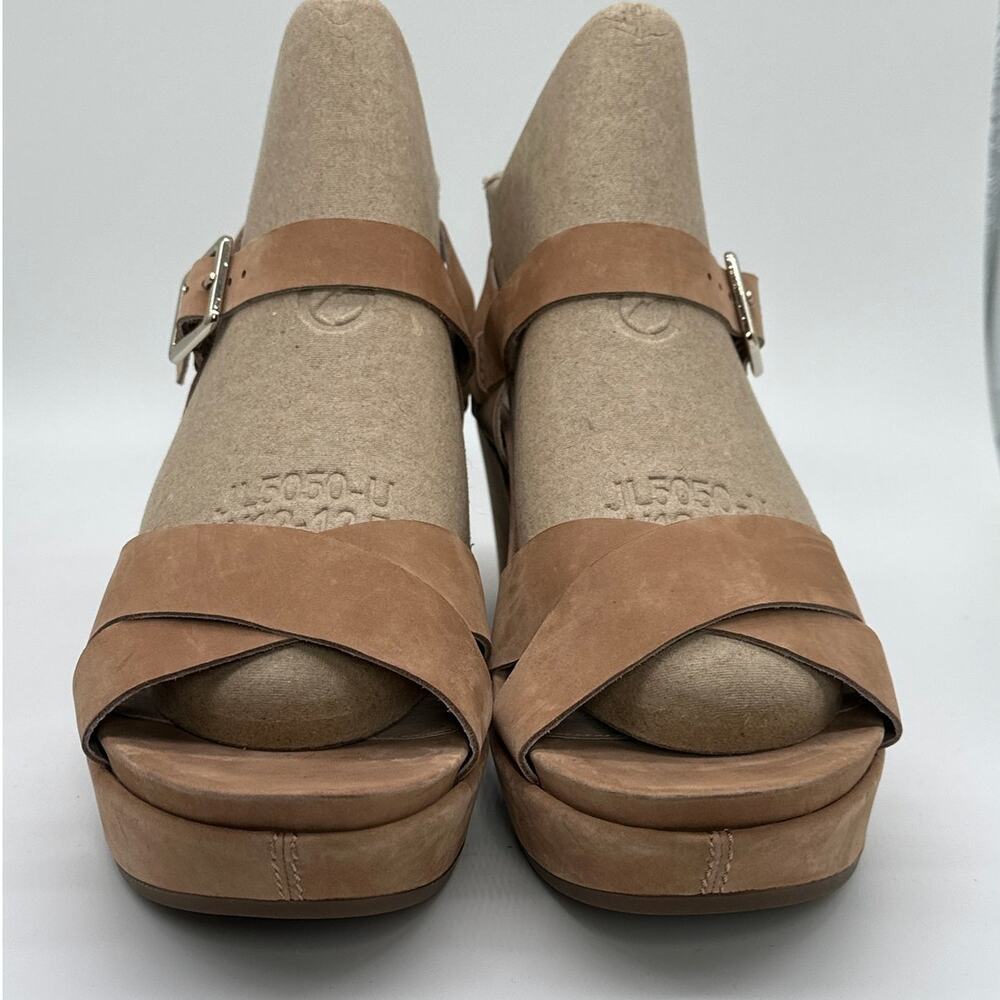 ABEO Hana Tan Wedge Comfort Sandals Sz 9N 3” Arch Support Neutral BIO System - Picture 4 of 11
